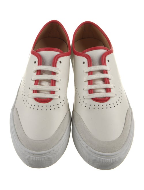 The Office of Angela Scott Leather Colorblock Pattern Sneakers
