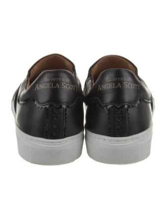 The Office of Angela Scott Leather Colorblock Pattern Sneakers