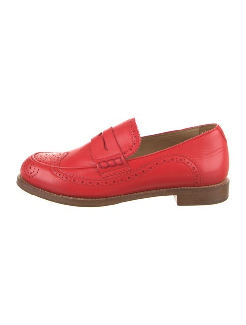 The Office of Angela Scott Leather Lasercut Accents Loafers
