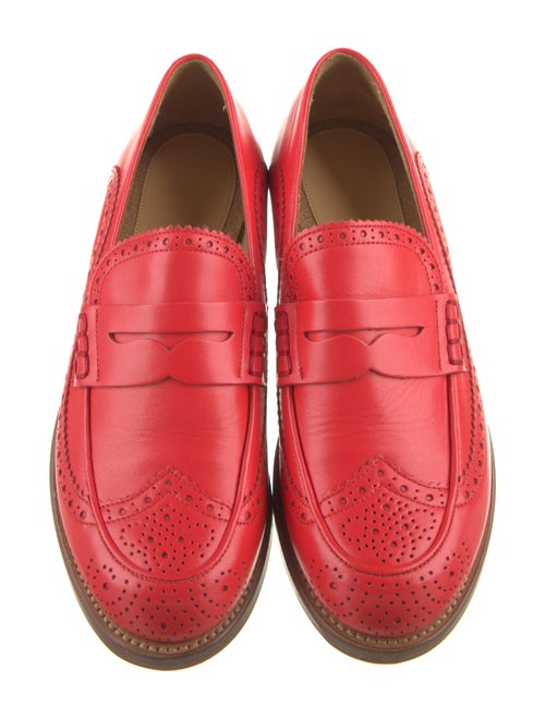 The Office of Angela Scott Leather Lasercut Accents Loafers
