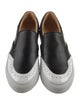 The Office of Angela Scott Leather Colorblock Pattern Sneakers