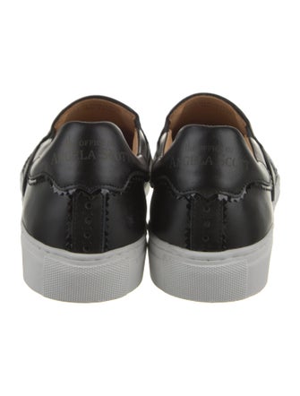 The Office of Angela Scott Leather Colorblock Pattern Sneakers