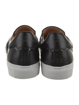 The Office of Angela Scott Leather Colorblock Pattern Sneakers