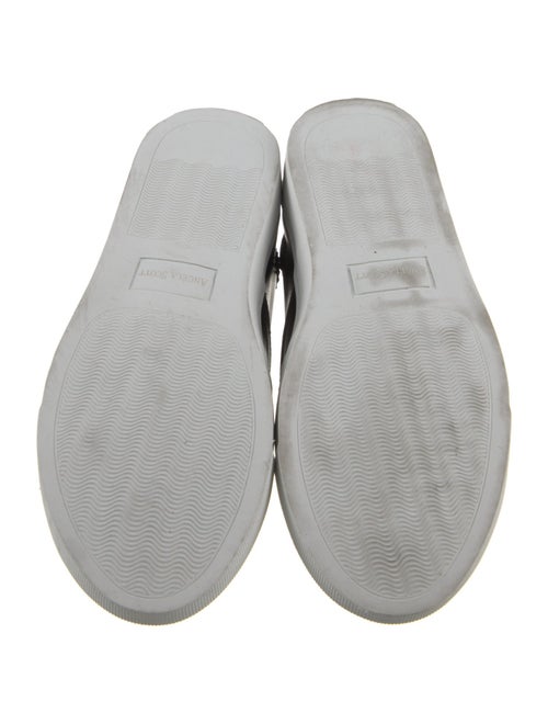 The Office of Angela Scott Leather Colorblock Pattern Sneakers