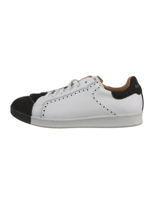 The Office of Angela Scott Leather Colorblock Pattern Sneakers