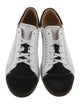 The Office of Angela Scott Leather Colorblock Pattern Sneakers