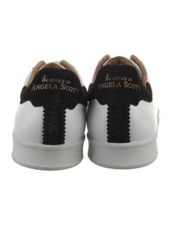 The Office of Angela Scott Leather Colorblock Pattern Sneakers