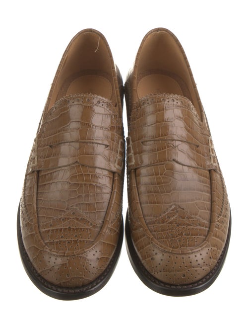 The Office of Angela Scott Embossed Leather Patterned Loafers