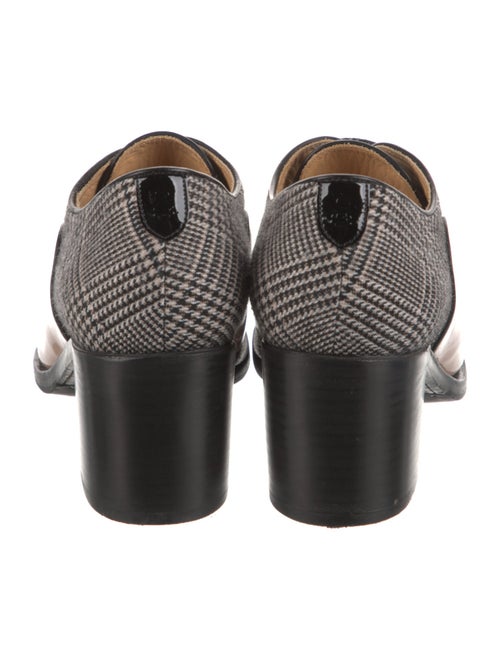 The Office of Angela Scott Patent Leather Houndstooth Print Pumps