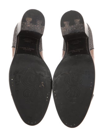 The Office of Angela Scott Patent Leather Houndstooth Print Pumps