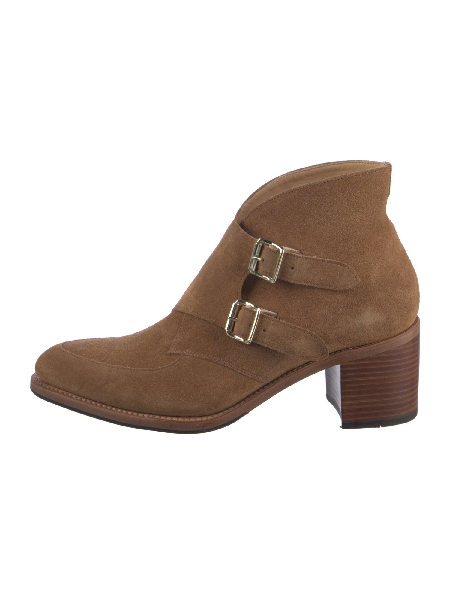 The Office of Angela Scott Suede Moto Boots