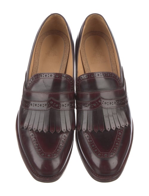 The Office of Angela Scott Leather Eyelet Trim Loafers