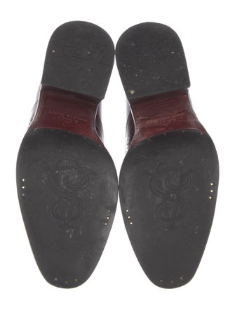 The Office of Angela Scott Leather Eyelet Trim Loafers