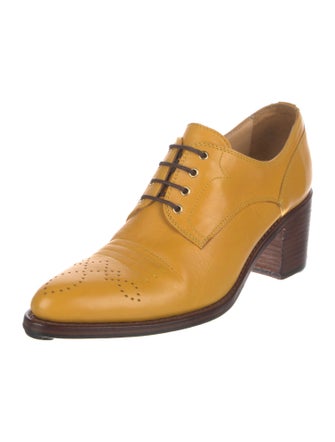 The Office of Angela Scott Leather Lasercut Accents Pumps