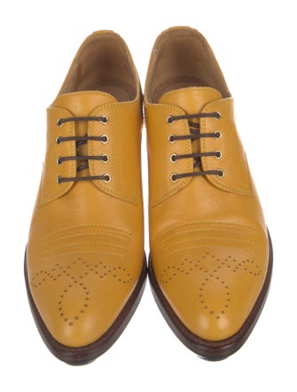 The Office of Angela Scott Leather Lasercut Accents Pumps