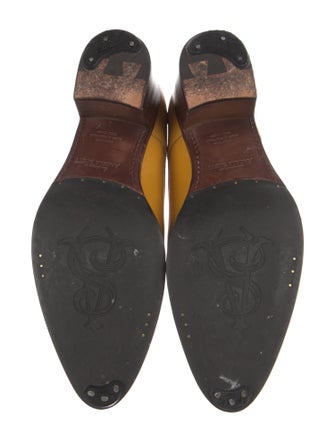 The Office of Angela Scott Leather Lasercut Accents Pumps