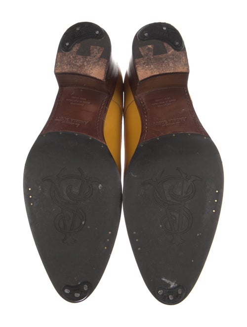 The Office of Angela Scott Leather Lasercut Accents Pumps