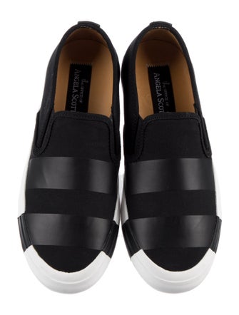 The Office of Angela Scott Canvas Colorblock Pattern Sneakers