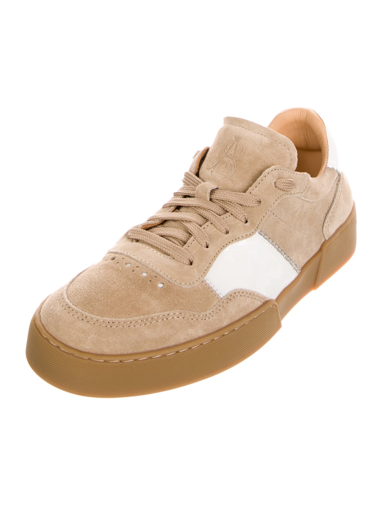 The Office of Angela Scott Suede Colorblock Pattern Sneakers