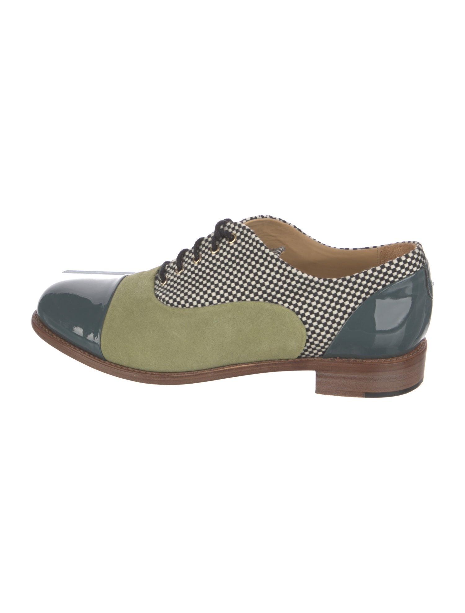 The Office of Angela Scott Colorblock Pattern Oxfords