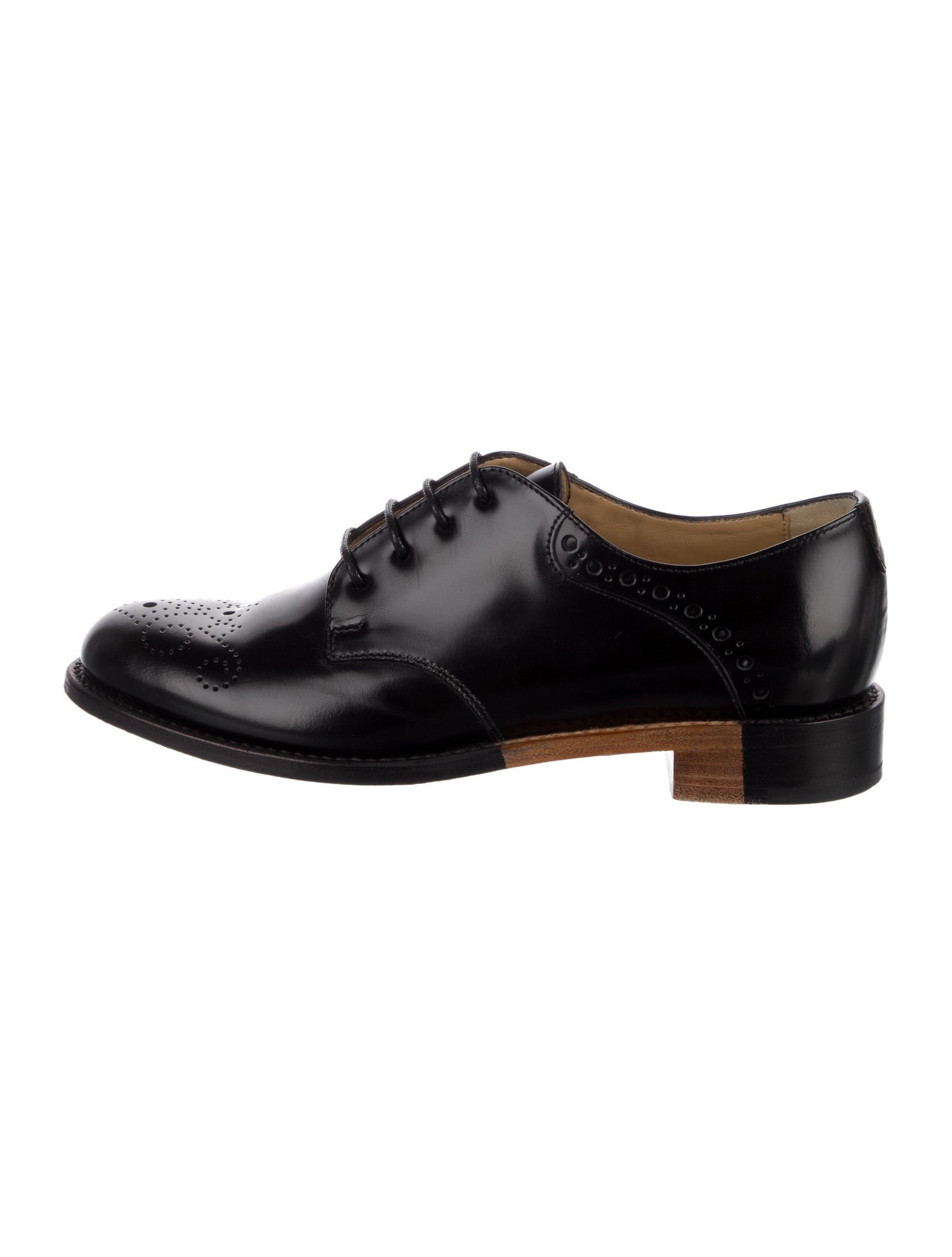 The Office of Angela Scott Leather Lasercut Accents Oxfords
