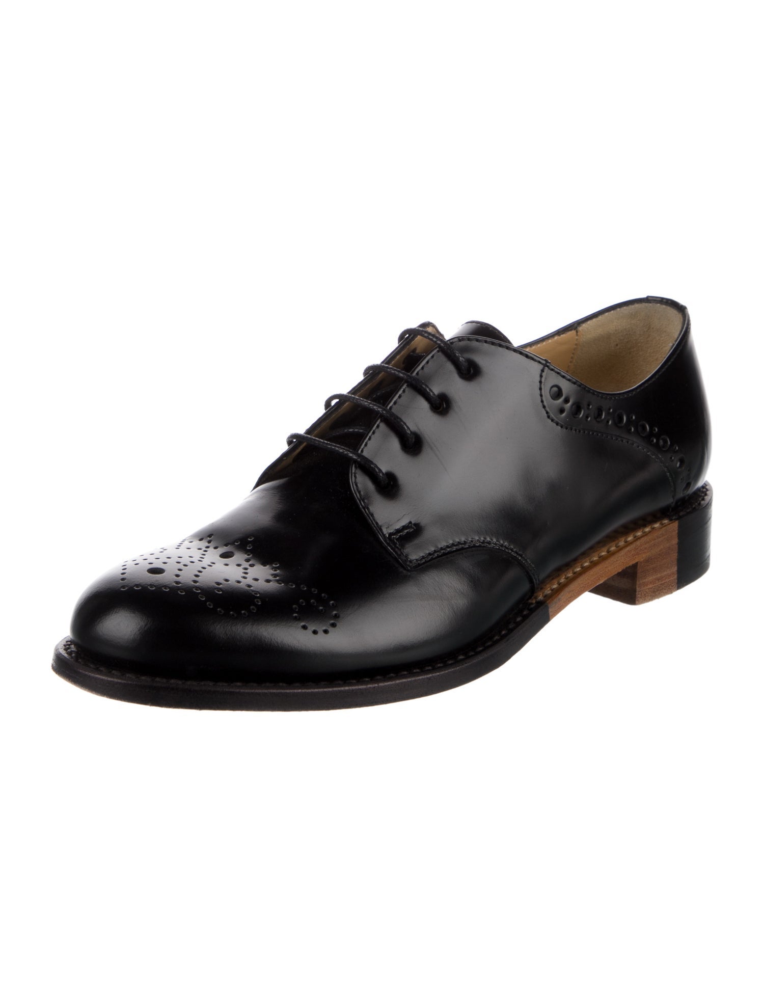 The Office of Angela Scott Leather Lasercut Accents Oxfords