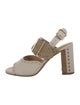 The Office of Angela Scott Leather Slingback Sandals