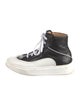 The Office of Angela Scott Leather Colorblock Pattern Sneakers