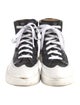 The Office of Angela Scott Leather Colorblock Pattern Sneakers