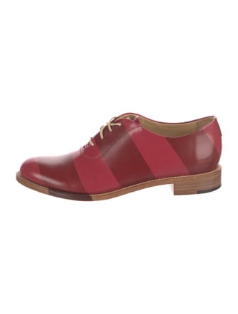 The Office of Angela Scott Patent Leather Striped Oxfords
