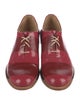 The Office of Angela Scott Patent Leather Striped Oxfords