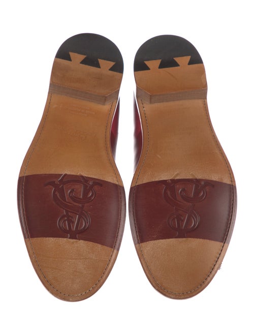 The Office of Angela Scott Patent Leather Striped Oxfords