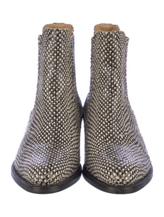 The Office of Angela Scott Snakeskin Polka Dot Print Chelsea Boots