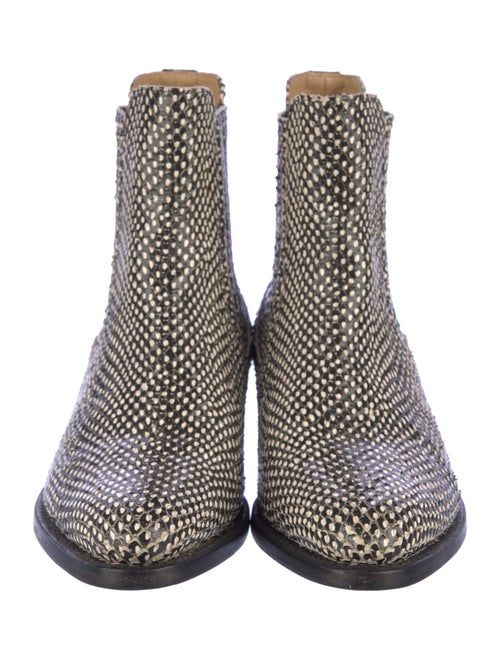 The Office of Angela Scott Snakeskin Polka Dot Print Chelsea Boots
