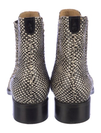 The Office of Angela Scott Snakeskin Polka Dot Print Chelsea Boots