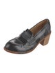 The Office of Angela Scott Leather Striped Pumps