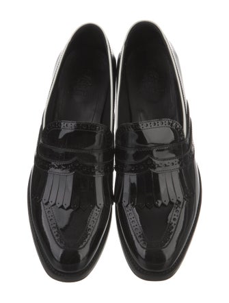 The Office of Angela Scott Patent Leather Lasercut Accents Pumps