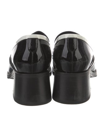 The Office of Angela Scott Patent Leather Lasercut Accents Pumps