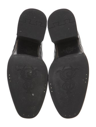 The Office of Angela Scott Patent Leather Lasercut Accents Pumps