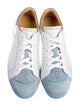 The Office of Angela Scott Leather Colorblock Pattern Sneakers