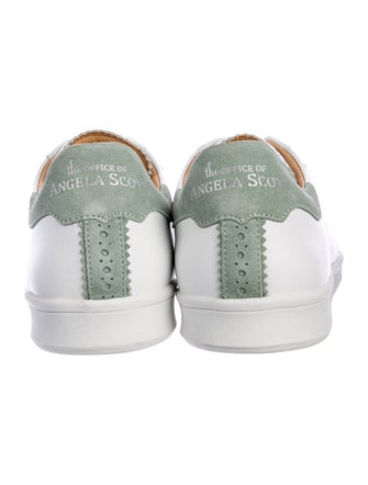 The Office of Angela Scott Leather Colorblock Pattern Sneakers