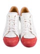 The Office of Angela Scott Leather Colorblock Pattern Sneakers