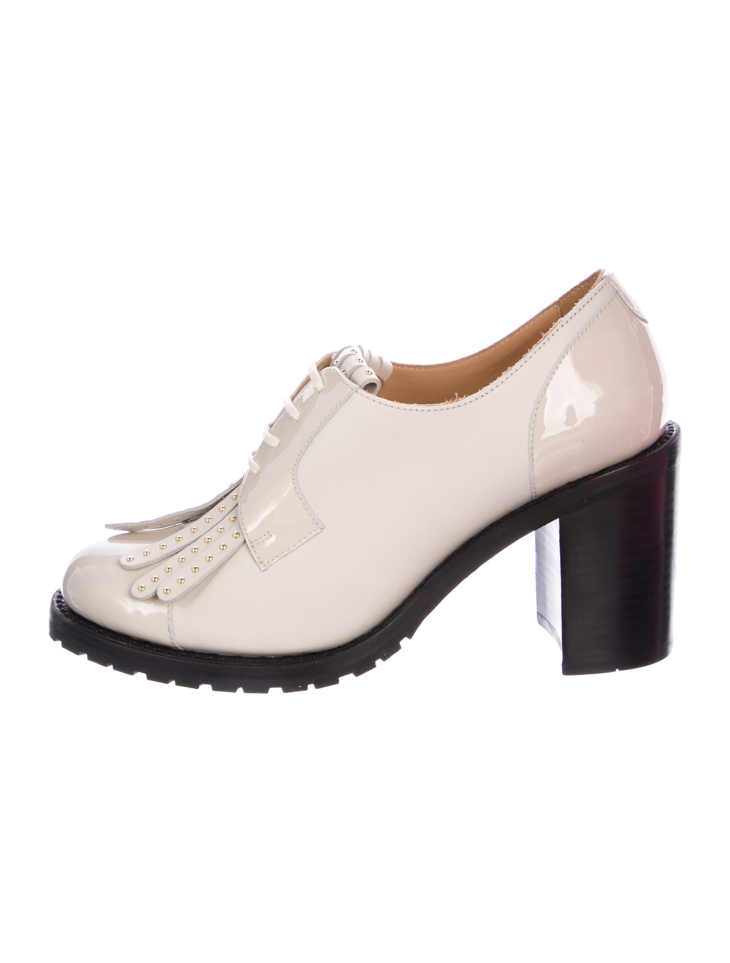 The Office of Angela Scott Leather Pumps