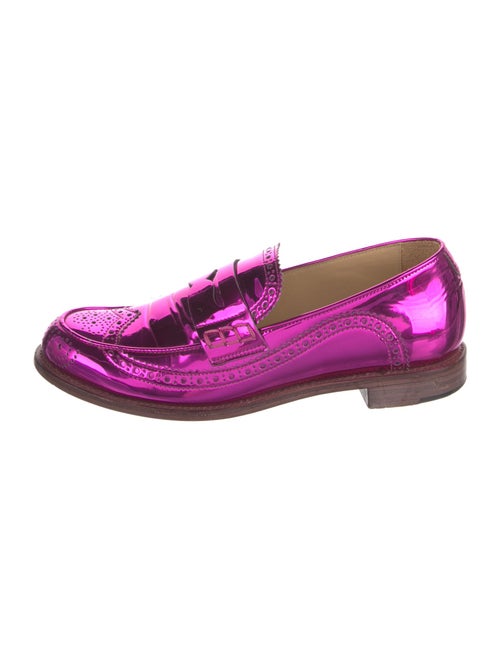 The Office of Angela Scott Patent Leather Lasercut Accents Loafers