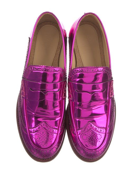 The Office of Angela Scott Patent Leather Lasercut Accents Loafers