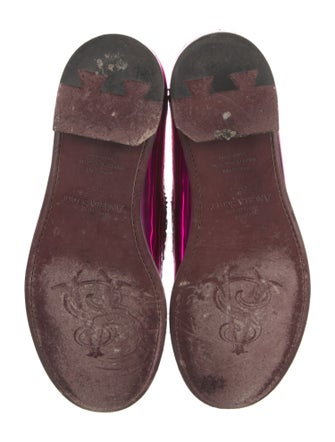 The Office of Angela Scott Patent Leather Lasercut Accents Loafers