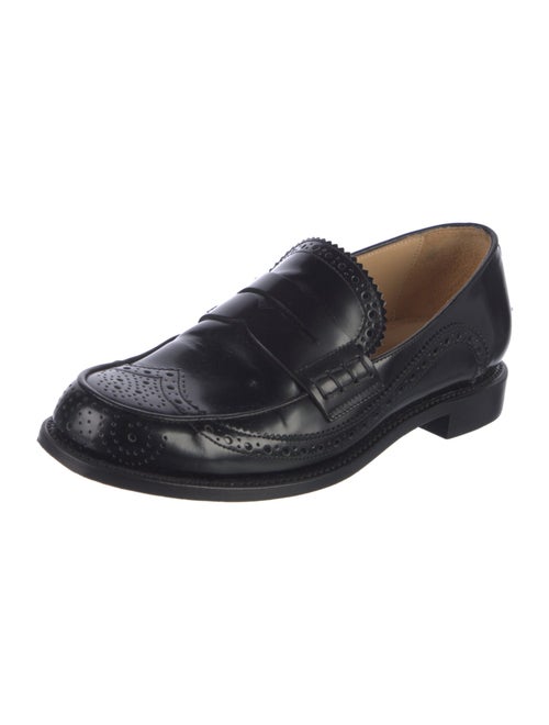 The Office of Angela Scott Patent Leather Whipstitch Trim Loafers