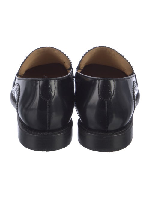 The Office of Angela Scott Patent Leather Whipstitch Trim Loafers