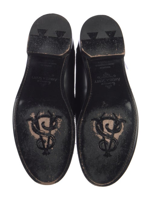 The Office of Angela Scott Patent Leather Whipstitch Trim Loafers