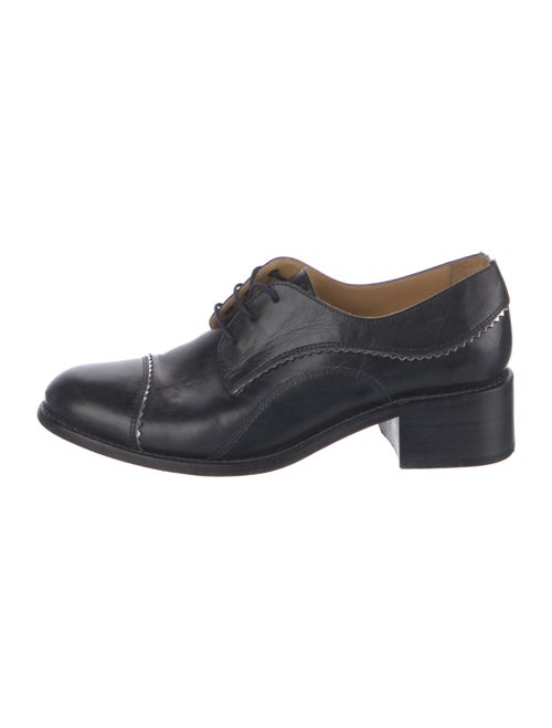The Office of Angela Scott Leather Scalloped Accent Oxfords